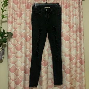 Levi 720 High Rise Super Skinny black Jeans